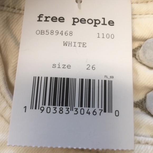 NWT We The Free People Overall Shorts Cut Off Jean Denim - Picture 6 of 11